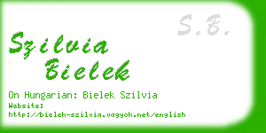 szilvia bielek business card